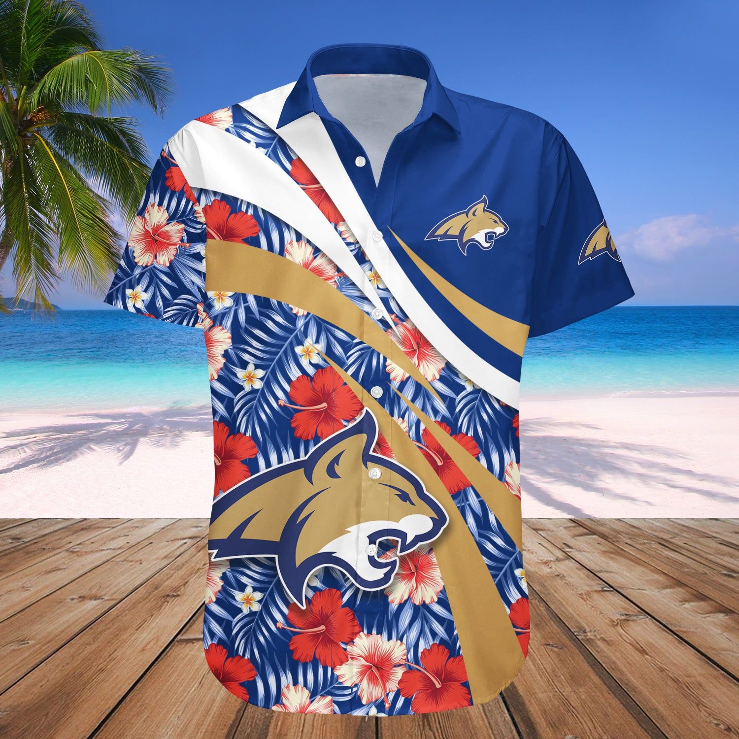 Montana State Bobcats Hawaii Shirt Hibiscus Sport Style – NCAA
