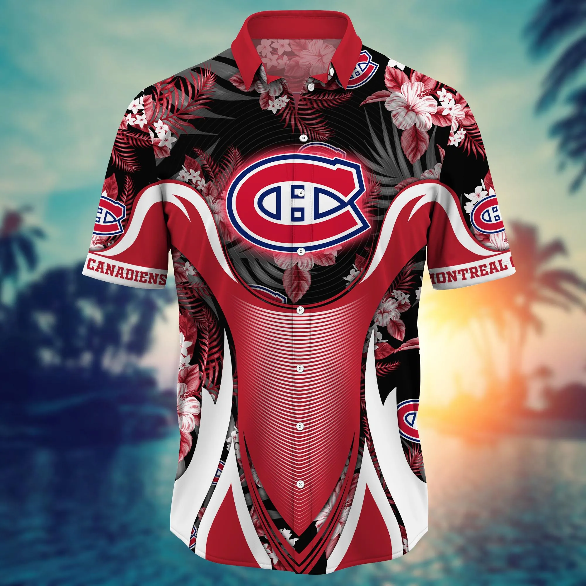 Montreal Canadiens NHL Hawaiian Shirt Golden Hour Aloha Shirt