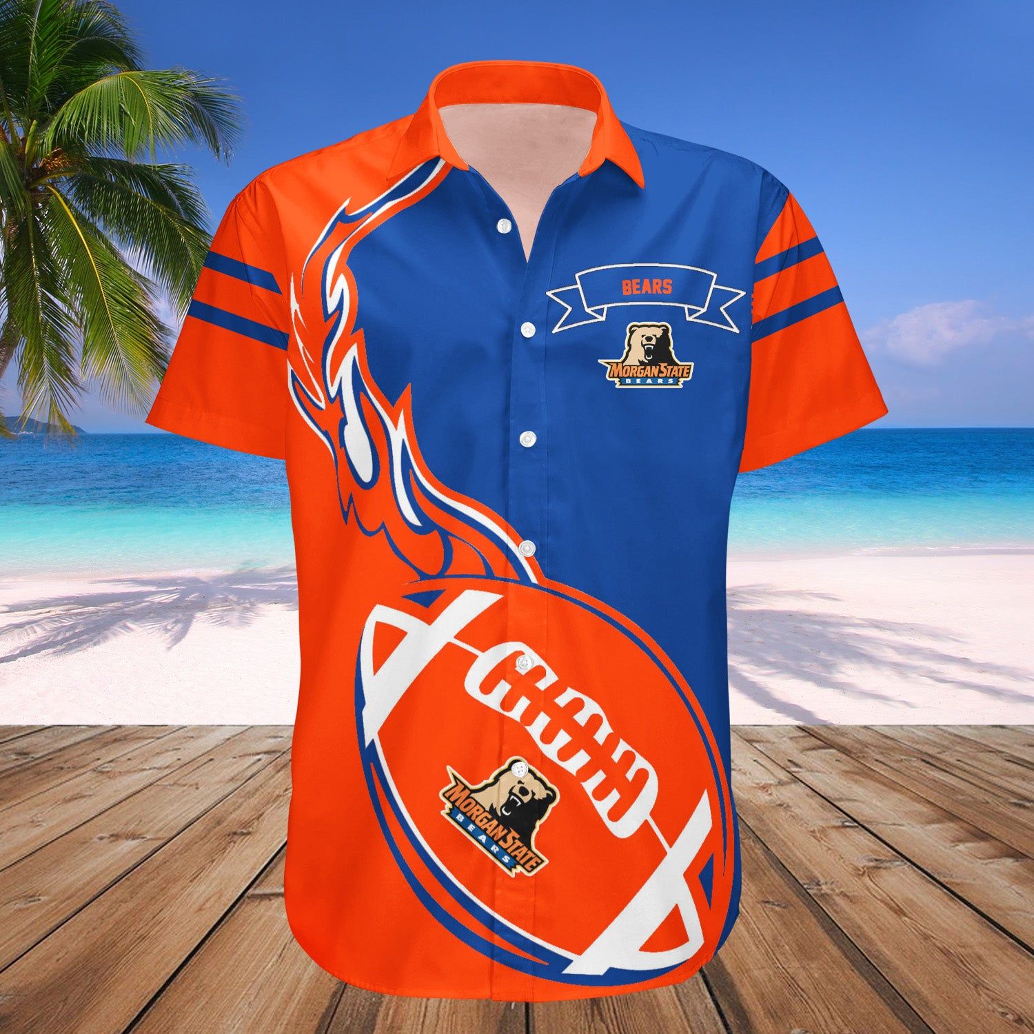 Morgan State Bears Hawaii Shirt Flame Ball – NCAA