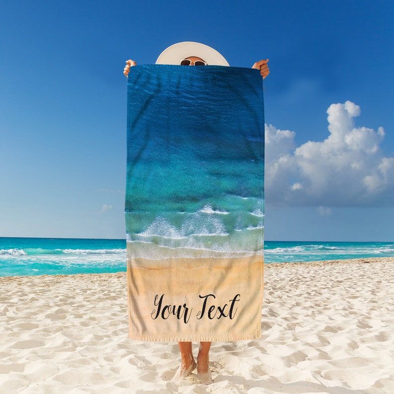 Mothers Day Plush Personalized Beach Towels Perfect Mom Grandma Gift
