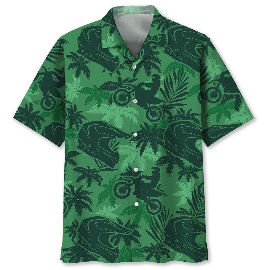 Motocross Green Coconut Trendy Hawaiian Shirt