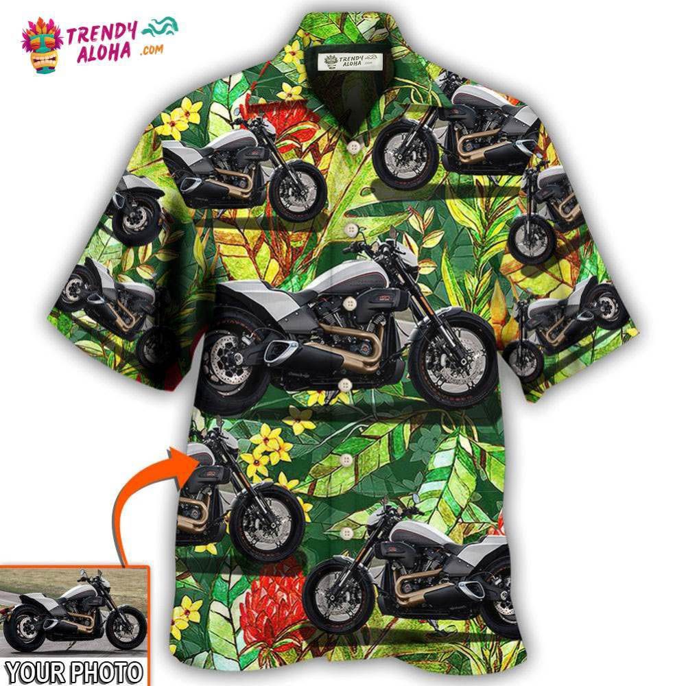 Motorcycle Cool Style Tropical Flower Custom Photo Hawaiian Shirt – Trendy Aloha Motorcycle Cool Style Tropical Flower Custom Photo Hawaiian Shirt – Trendy Aloha