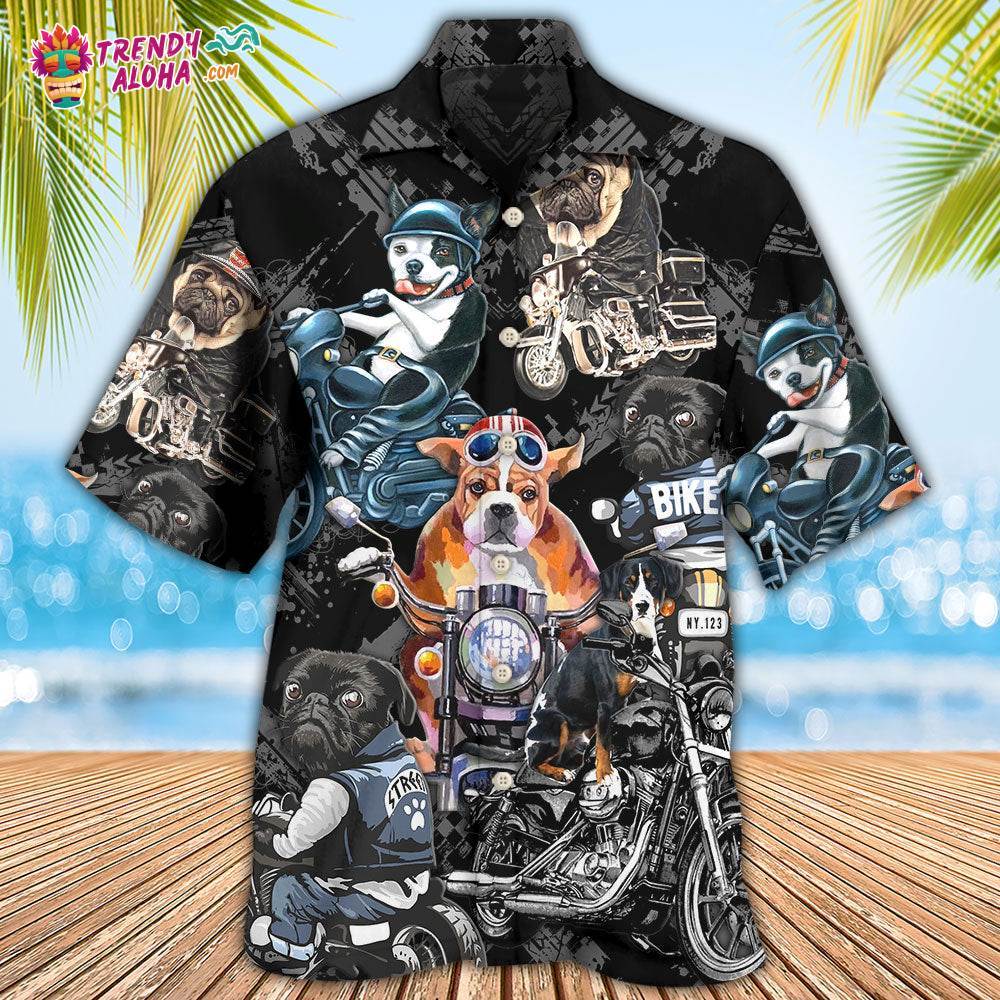 Motorcycle Dog I Like Motorcycles And Dogs Hawaiian Shirt – Trendy Aloha