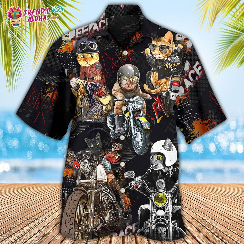 Motorcycle I Like Motocycles And Cats Hawaiian Shirt – Trendy Aloha