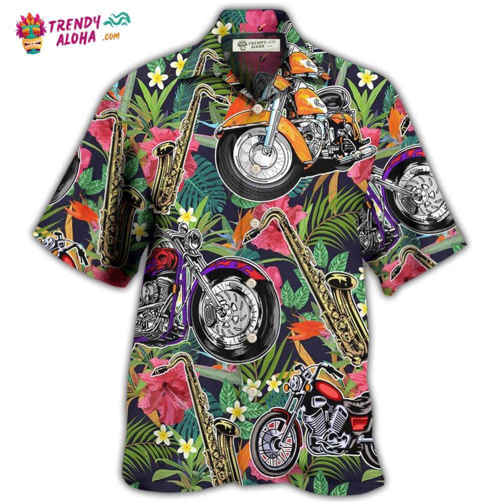 Motorcycle I Like Motorcycles And Saxophone Hawaiian Shirt – Trendy Aloha Motorcycle I Like Motorcycles And Saxophone Hawaiian Shirt – Trendy Aloha
