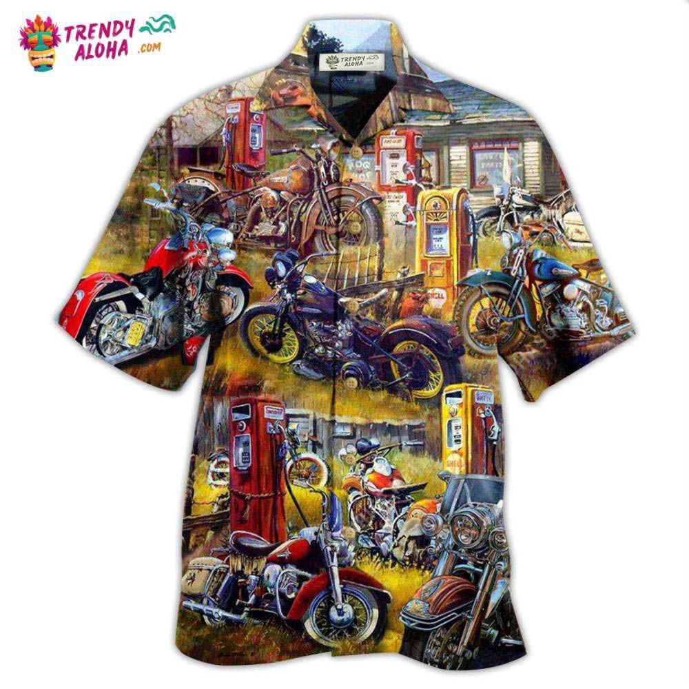 Motorcycle In The Field In The Sunset Hawaiian Shirt – Trendy Aloha Motorcycle In The Field In The Sunset Hawaiian Shirt – Trendy Aloha