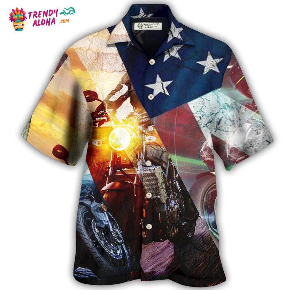 Motorcycle Independence Day America Hawaiian Shirt – Trendy Aloha Motorcycle Independence Day America Hawaiian Shirt – Trendy Aloha