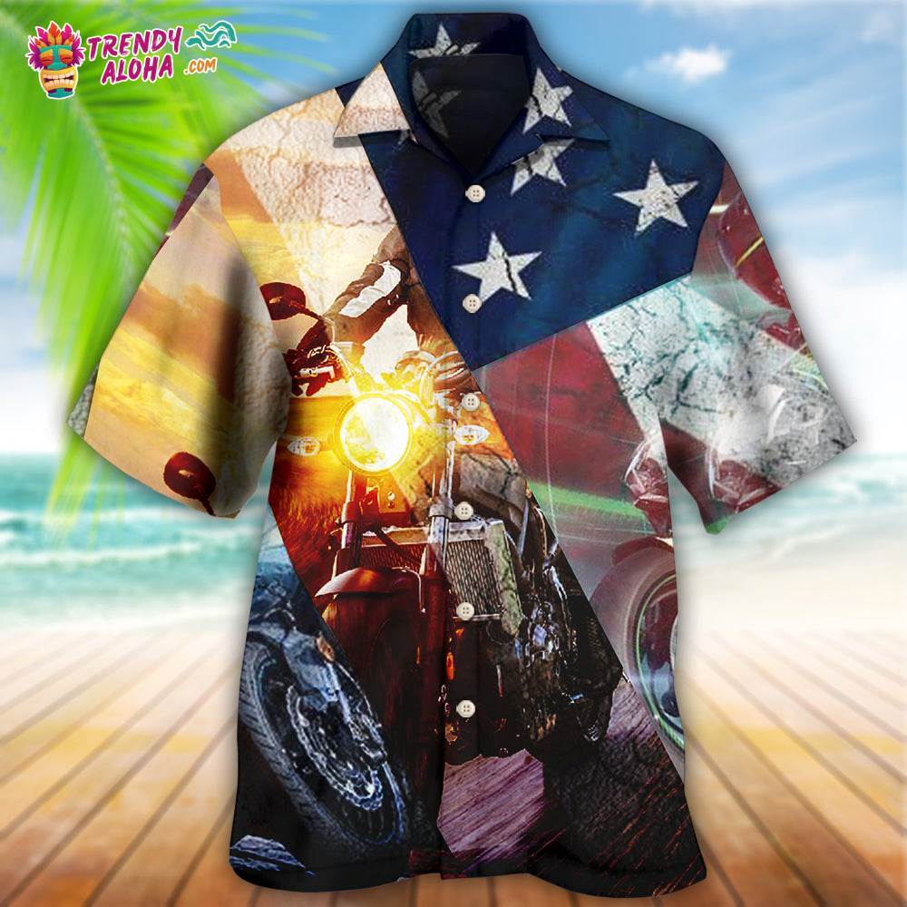 Motorcycle Independence Day America Hawaiian Shirt – Trendy Aloha