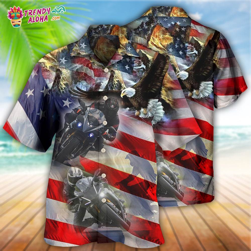 Motorcycle Independence Day Hawaiian Shirt – Trendy Aloha