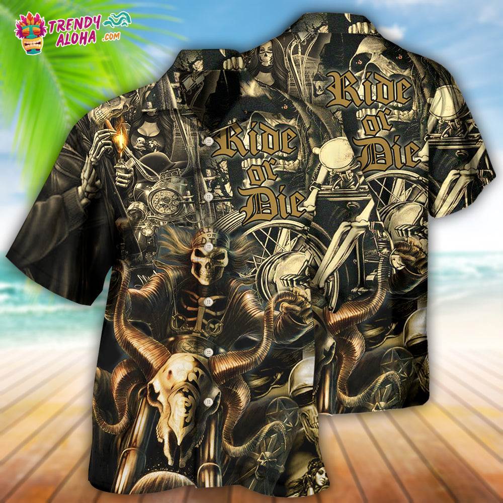 Motorcycle Love Life Ride Or Die Hawaiian Shirt – Trendy Aloha
