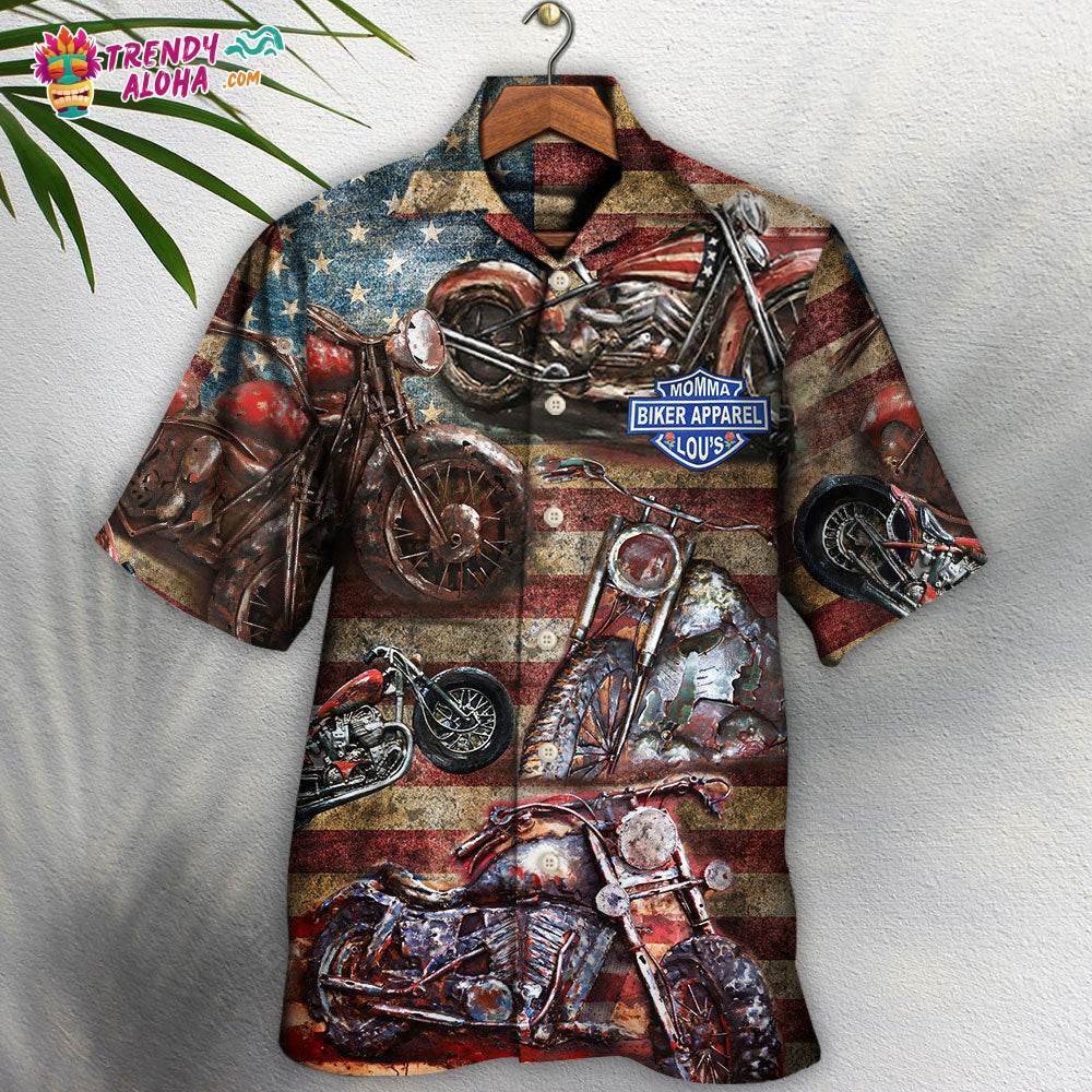 Motorcycle No Plans No Maps America Style Hawaiian Shirt – Trendy Aloha