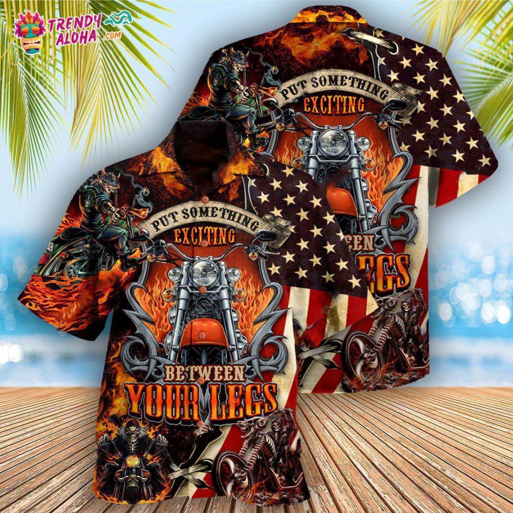 Motorcycle Put Something Exciting Between Your Legs Fire Style Hawaiian Shirt – Trendy Aloha