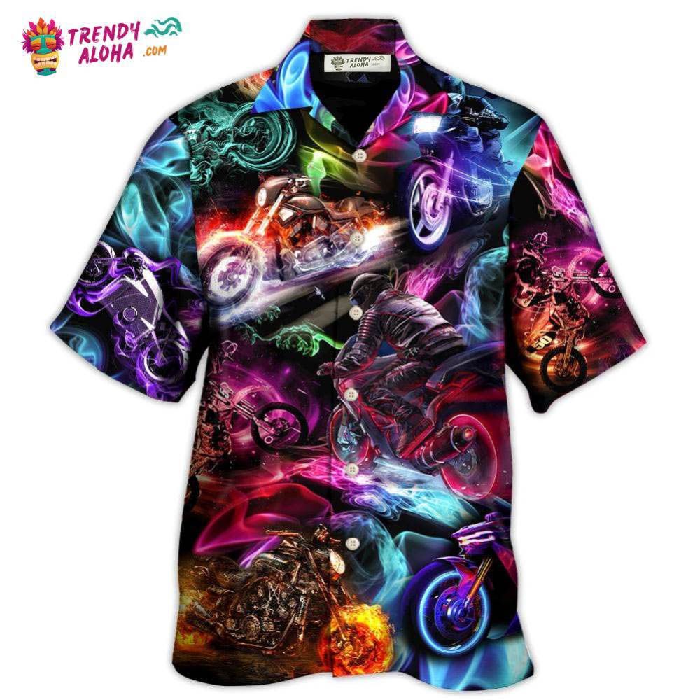 Motorcycle Racing Neon Light Colorful Hawaiian Shirt – Trendy Aloha Motorcycle Racing Neon Light Colorful Hawaiian Shirt – Trendy Aloha