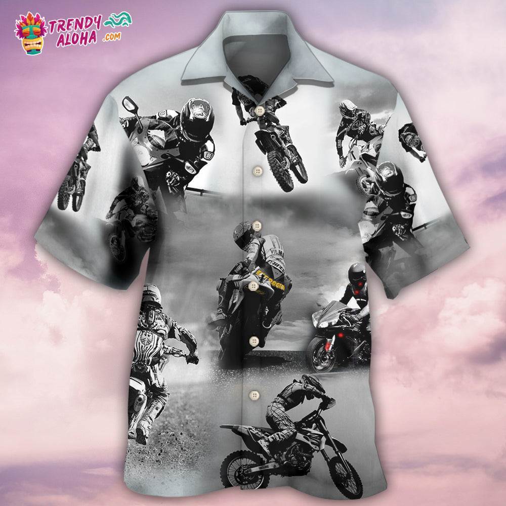 Motorcycle Sometimes I Look Back Hawaiian Shirt – Trendy Aloha