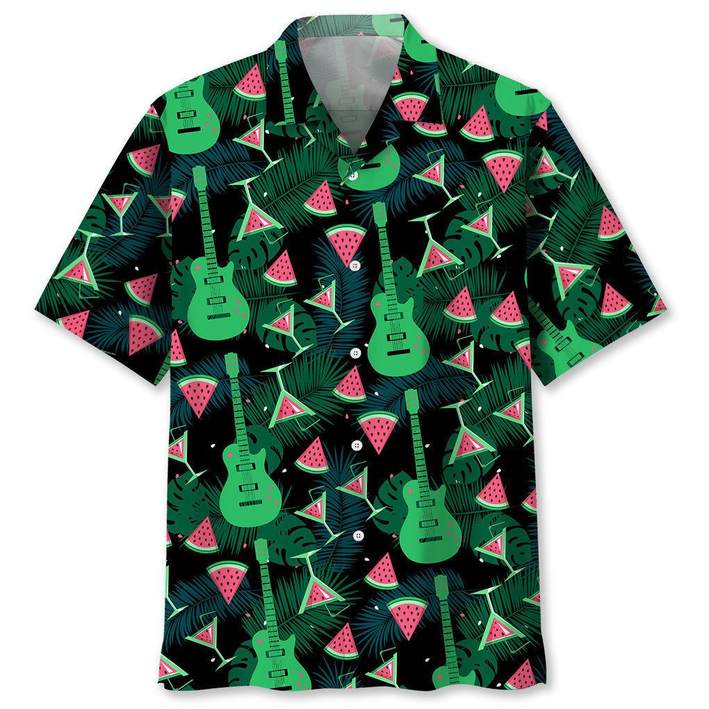 Motorcycle Tropical Flag Trendy Hawaiian Shirt: Revving Up in Patriotic Paradise