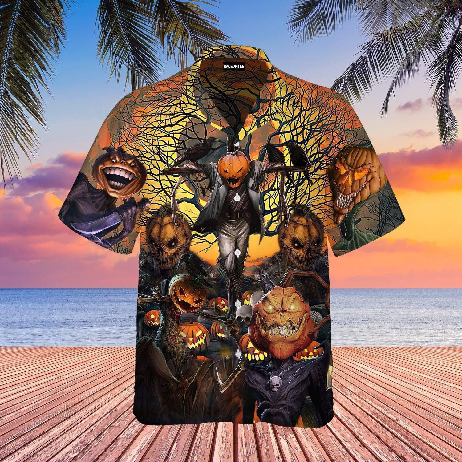 Mr. Pumpkin Will Come And Find You On Halloween Night Hawaiian Shirt For