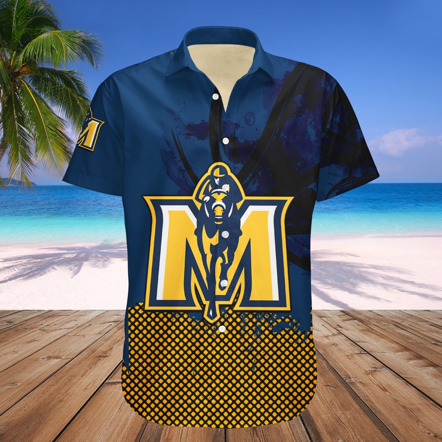 Murray State Racers Hawaii Shirt Basketball Net Grunge Pattern – NCAA
