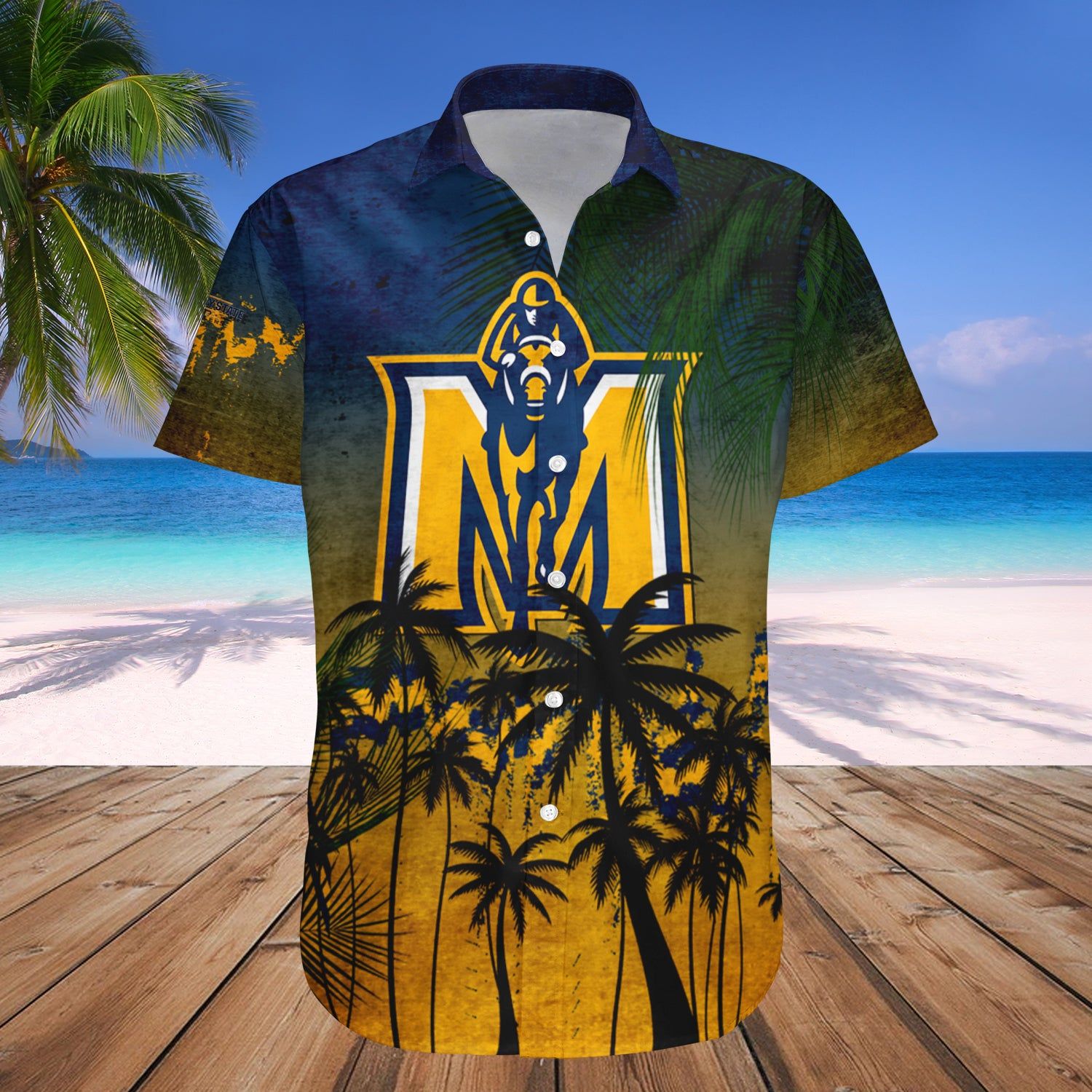 Murray State Racers Hawaii Shirt Coconut Tree Tropical Grunge – NCAA
