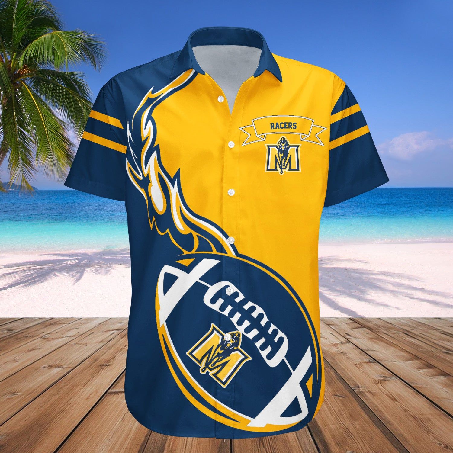 Murray State Racers Hawaii Shirt Flame Ball – NCAA