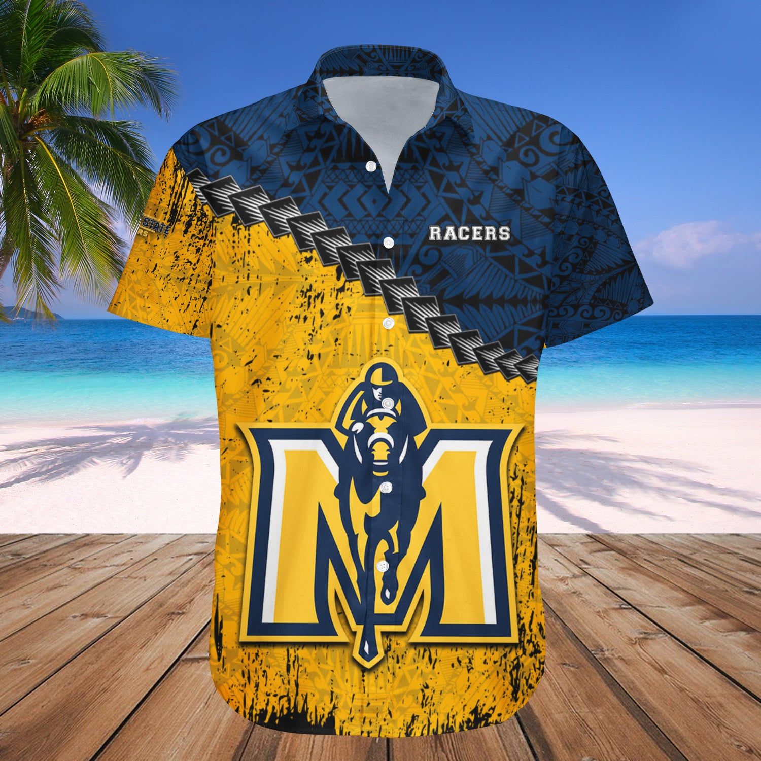 Murray State Racers Hawaii Shirt Grunge Polynesian Tattoo – NCAA