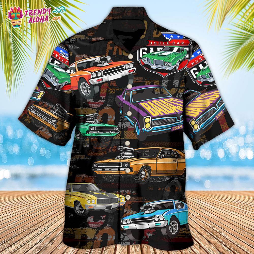 Muscle Car Racing Speed Road Hawaiian Shirt – Trendy Aloha