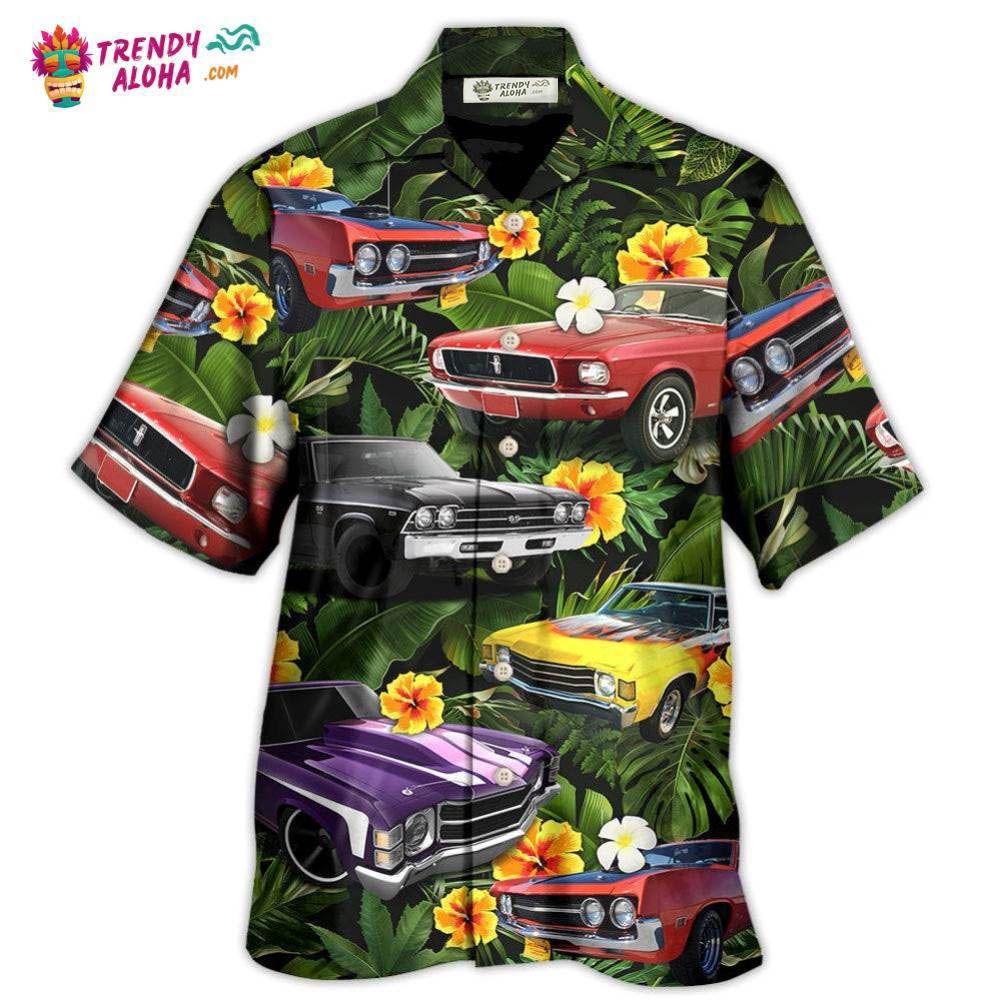 Muscle Car Tropical Vibe Hawaiian Shirt – Trendy Aloha Muscle Car Tropical Vibe Hawaiian Shirt – Trendy Aloha