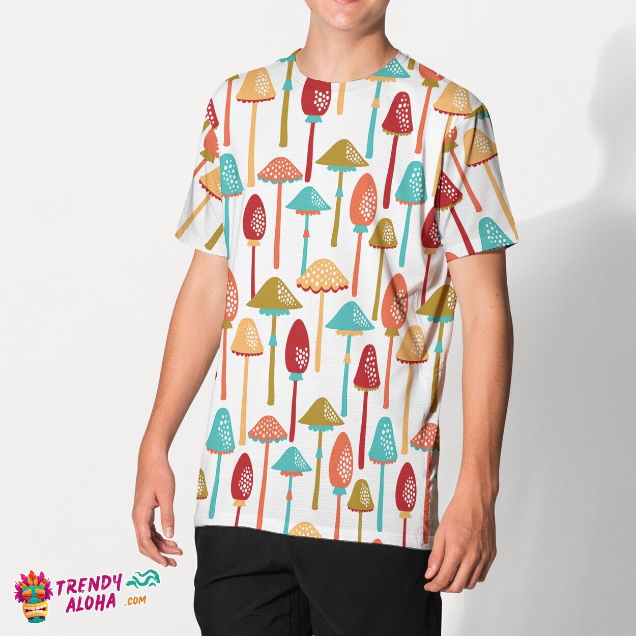Mushroom Retro Hippie Lover Unisex Casual Hawaiian Beach Shirt