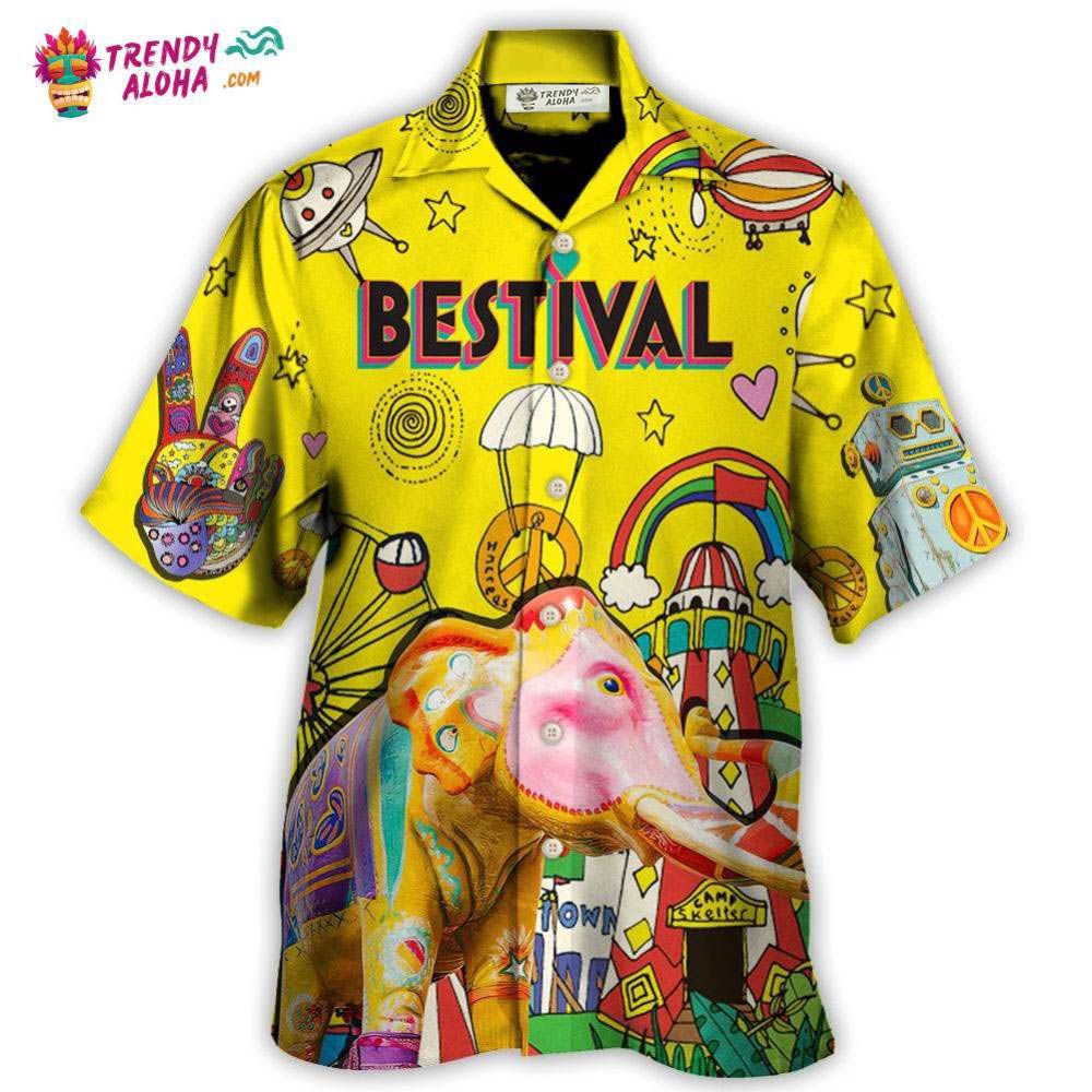 Music Bestival In My Heart Amazing Festival Colorful Style Hawaiian Shirt – Trendy Aloha