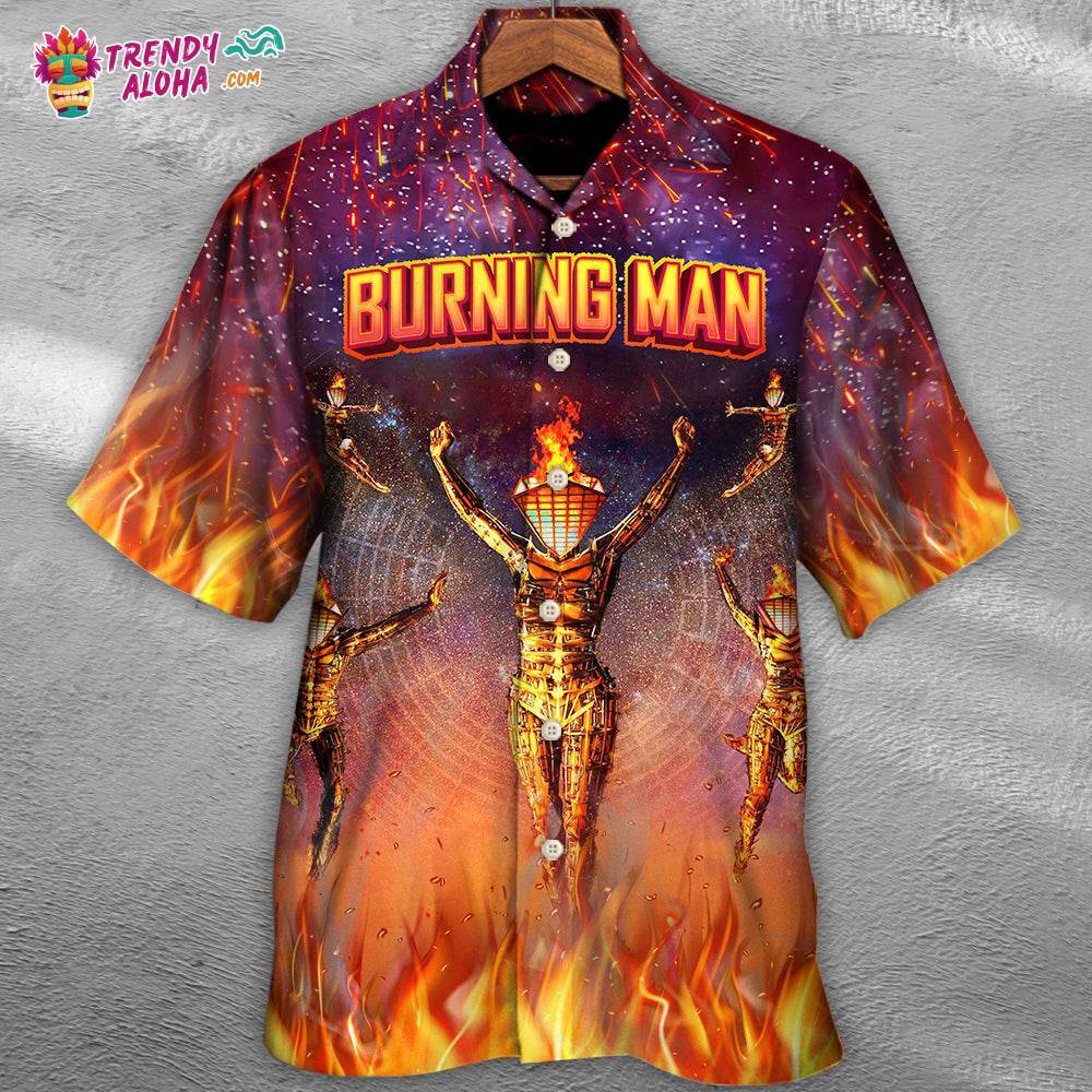 Music Event Burning Man Built To Burn Burning Man Hawaiian Shirt – Trendy Aloha