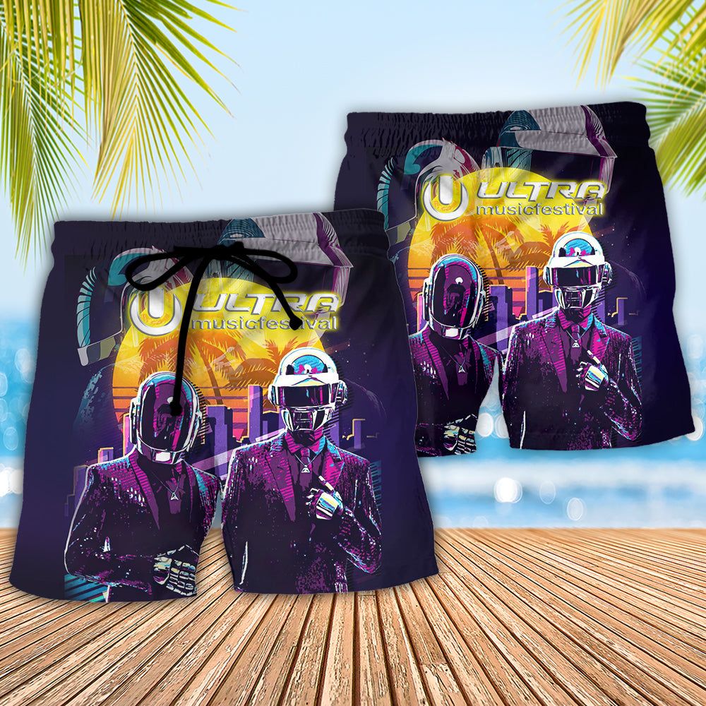 Music Event Ultra Music Festival Will Stay In Your Heart Trendy Aloha Hawaiian Beach Shorts