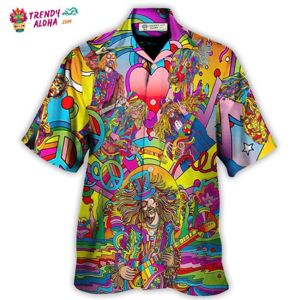 Music Guitar Psychedelic Hippie Musician Hawaiian Shirt – Trendy Aloha Music Guitar Psychedelic Hippie Musician Hawaiian Shirt – Trendy Aloha