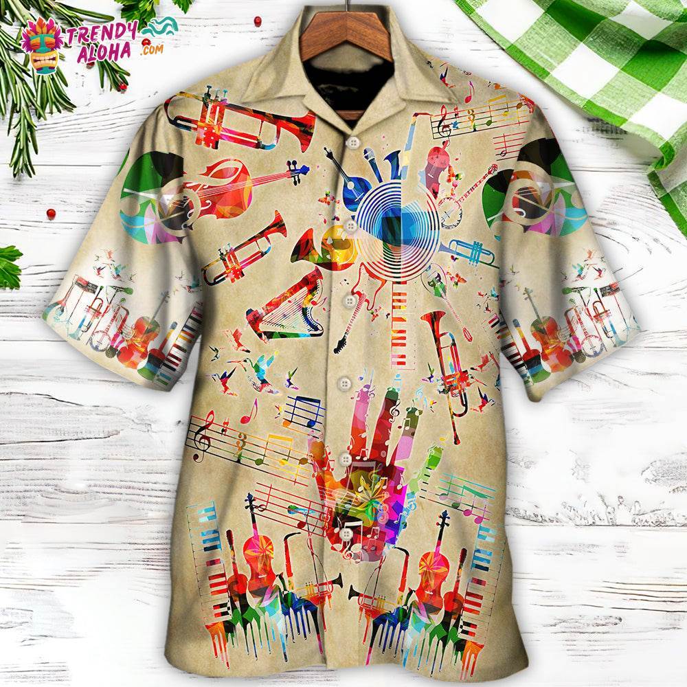 Music Instrument Style Hawaiian Shirt – Trendy Aloha