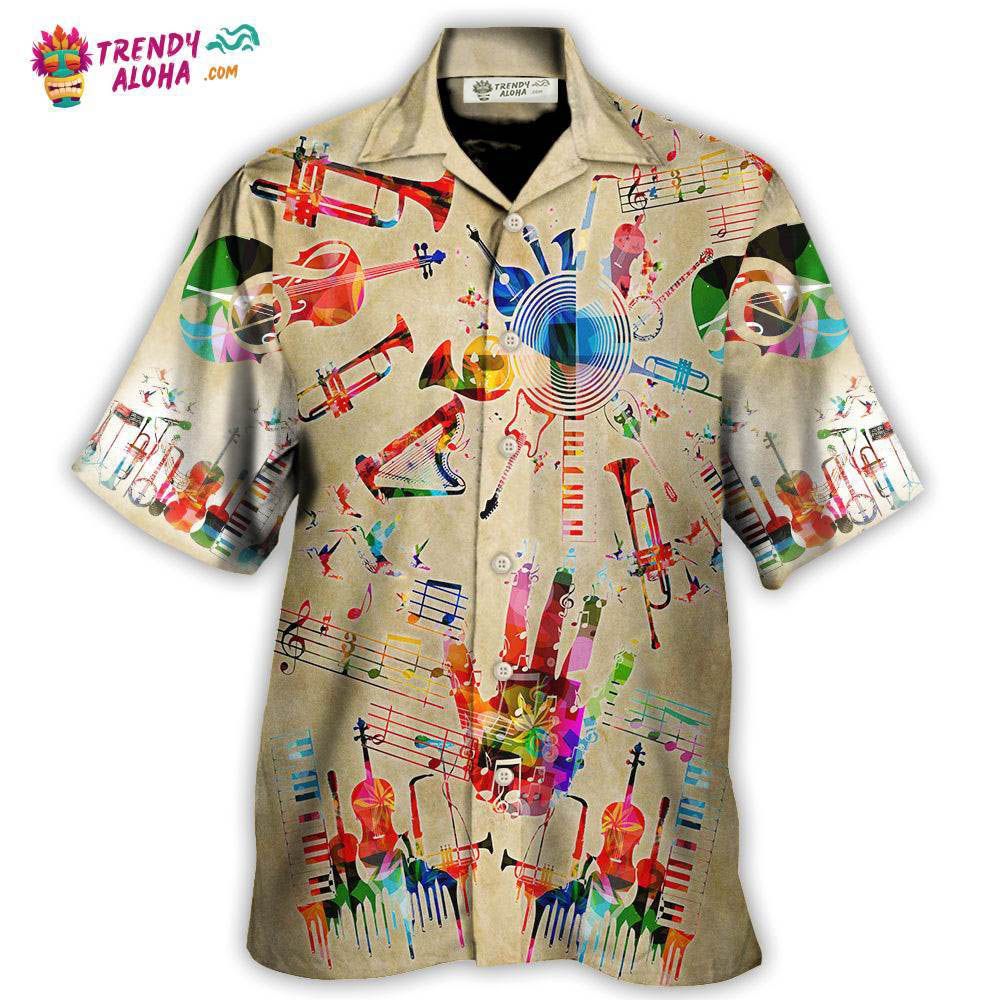 Music Instrument Style Hawaiian Shirt – Trendy Aloha Music Instrument Style Hawaiian Shirt – Trendy Aloha