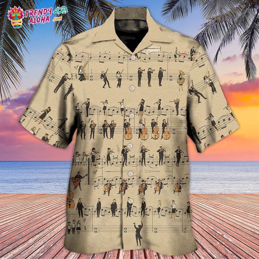 Music Note Retro Music Lover Hawaiian Shirt – Trendy Aloha