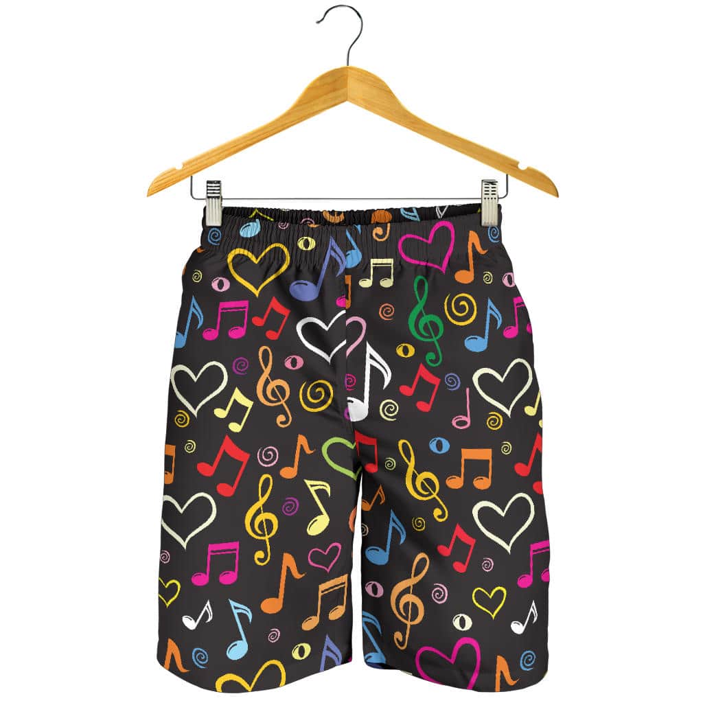Music Notes Pattern Print Design 02 For Men Women Kid Shorts