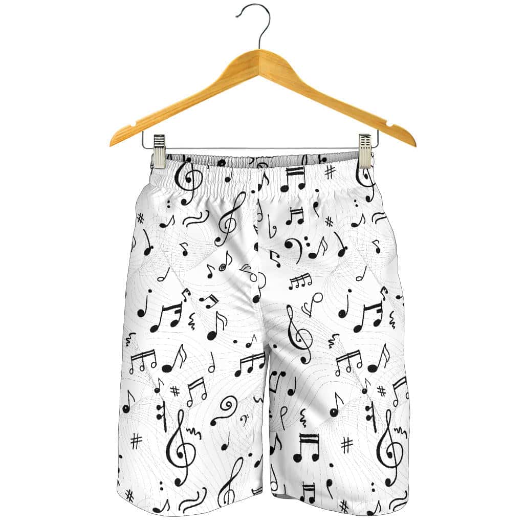 Music Notes Pattern Print Design 04 For Men Women Kid Shorts