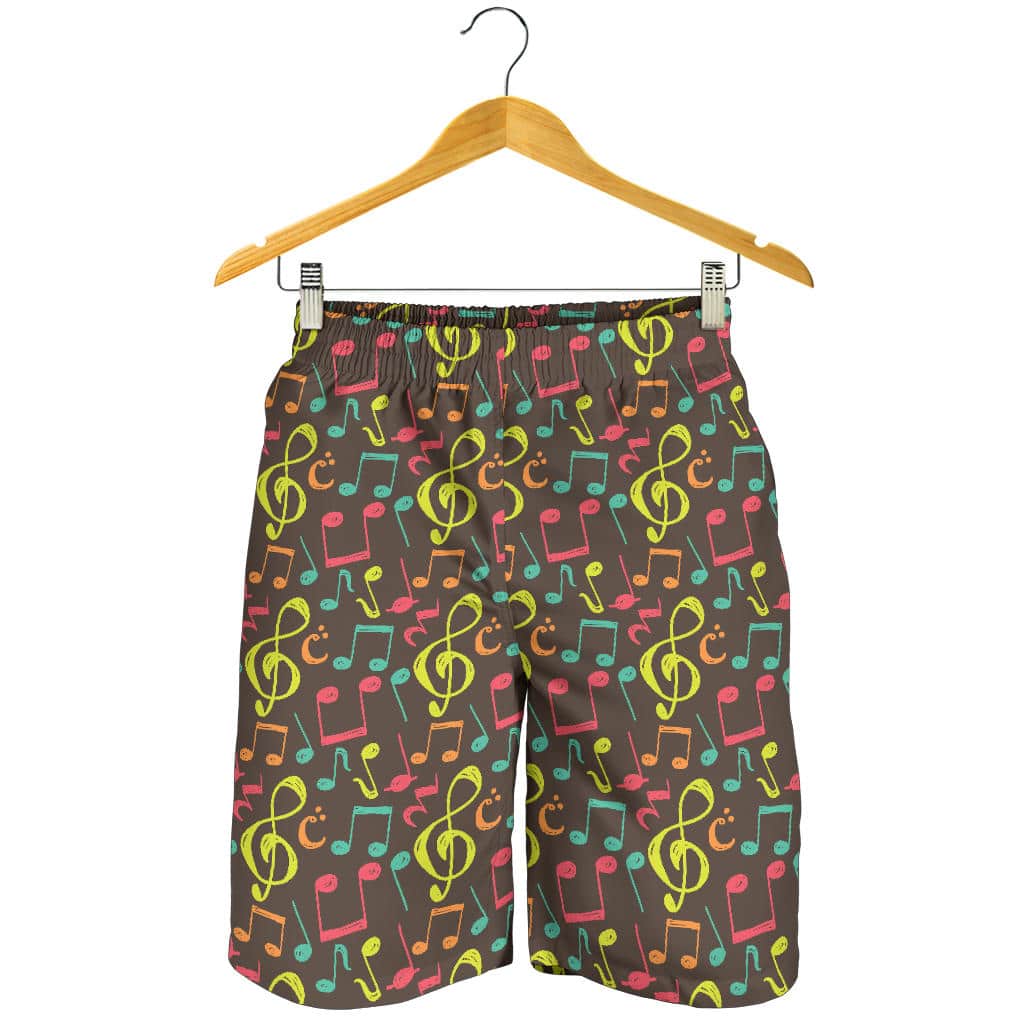 Music Notes Pattern Print Design 05 For Men Women Kid Shorts