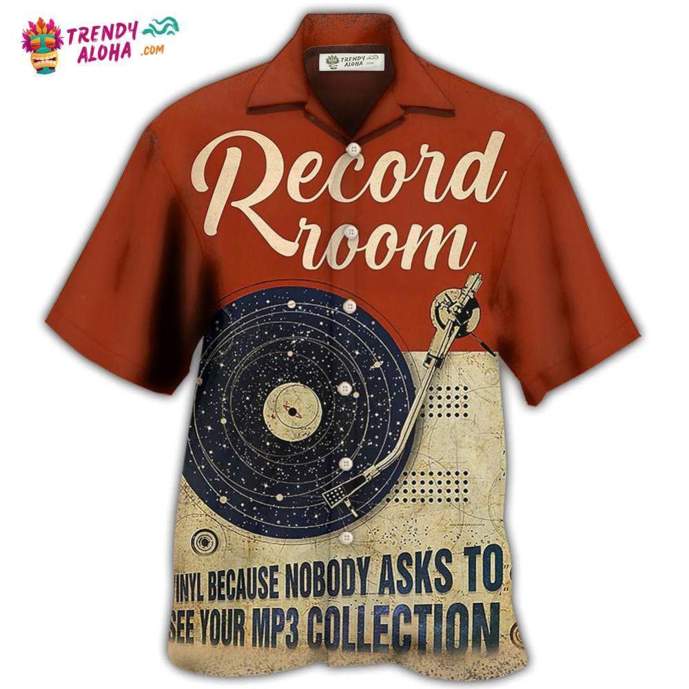 Music Retro Record Room Personalized Hawaiian Shirt – Trendy Aloha