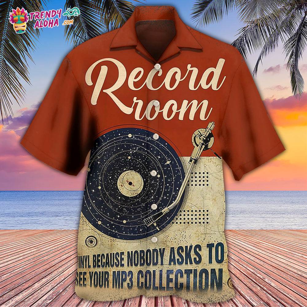 Music Retro Record Room Personalized Hawaiian Shirt – Trendy Aloha