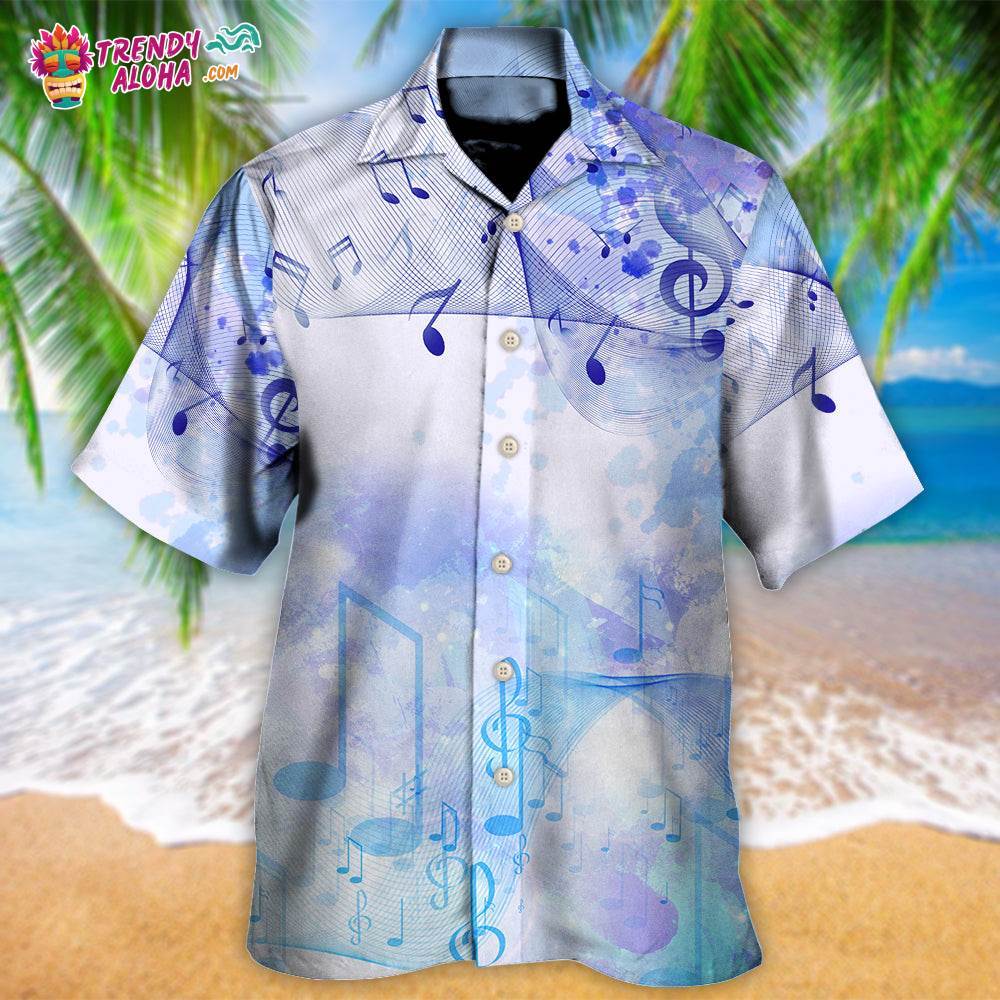 Music Watercolor Music Notes Hawaiian Shirt – Trendy Aloha