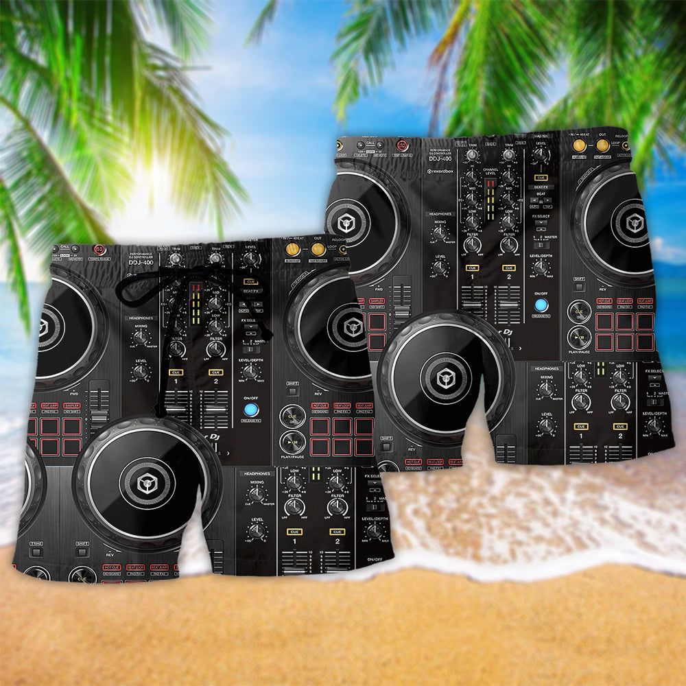 Music Yes I Am The Dj Trendy Aloha Hawaiian Beach Shorts