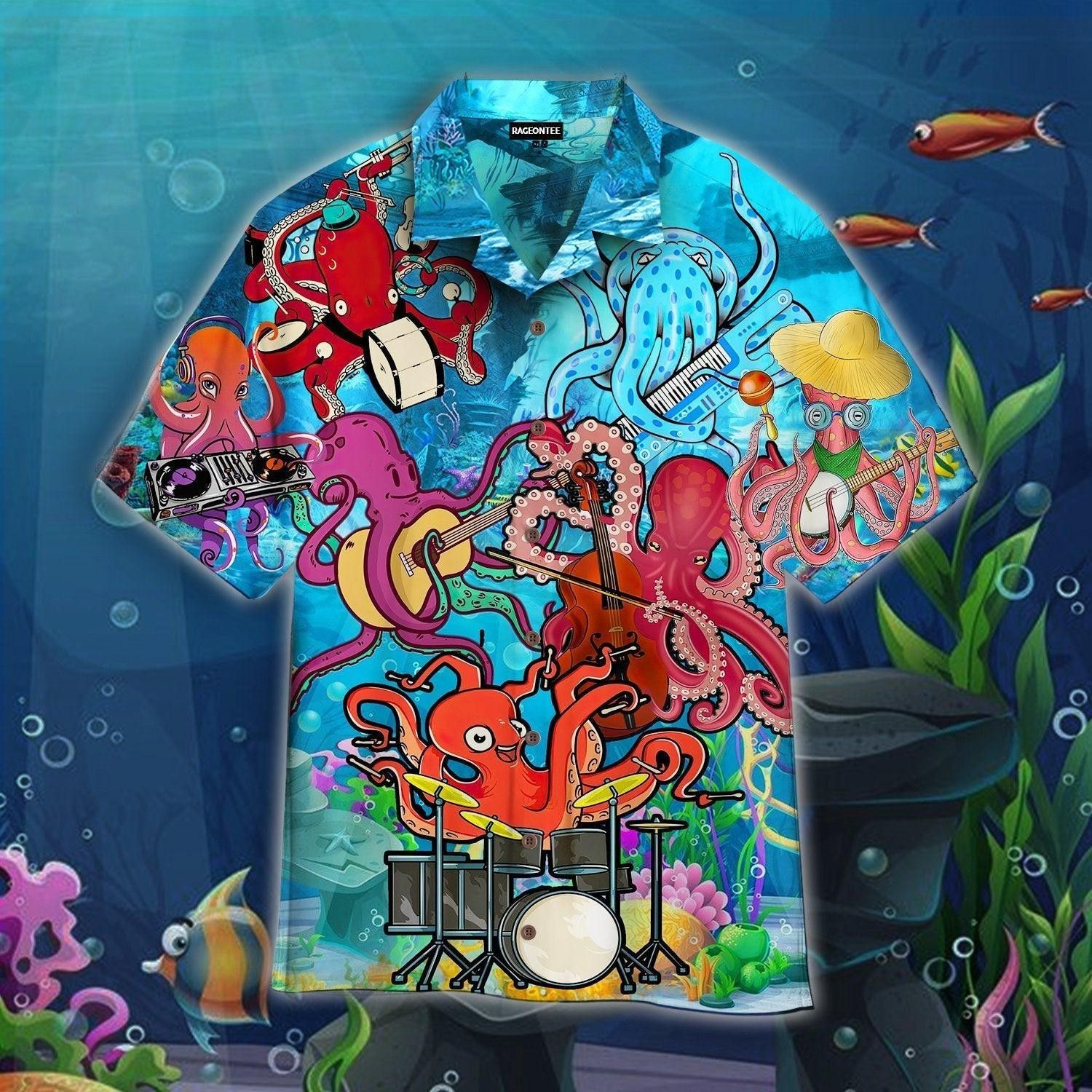 Musician Octopus Band Hawaiian Shirt For