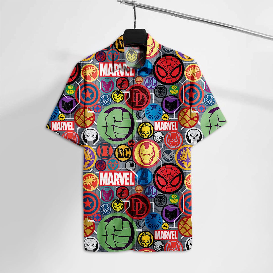 Mv Hawaiian Shirt Mv Characters Symbols Red Hawaii Tshirt Mv Aloha Shirt