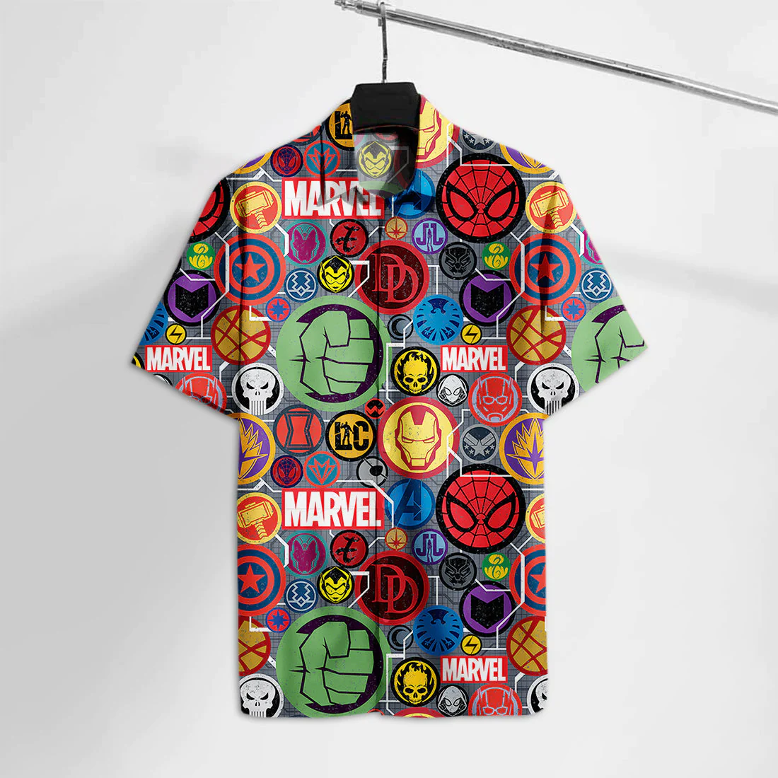 Mv Trendy Hawaiian Shirt Mv Characters Symbols Red Hawaii Tshirt High Quality Mv Aloha Shirt