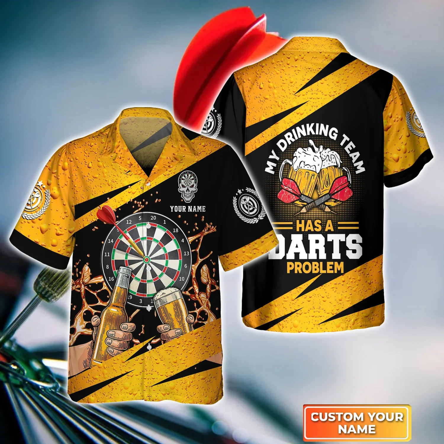 My Drinking Team Has A Darts Trendy Hawaiian Shirt, Darts Trendy Hawaiian Shirt For Men, Women, Darts Team Shirt