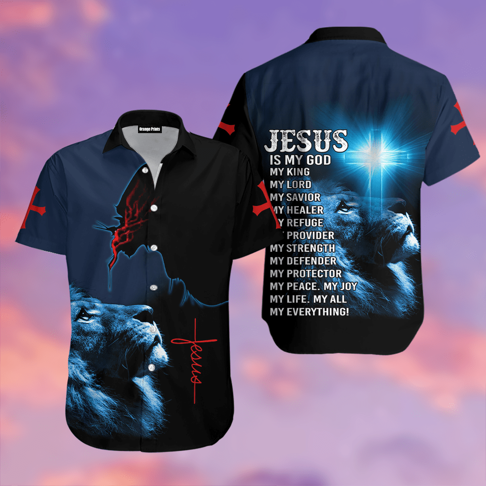 My King My Lord My Savior Awesome Jesus Aloha Hawaiian Shirts For Men And Women |