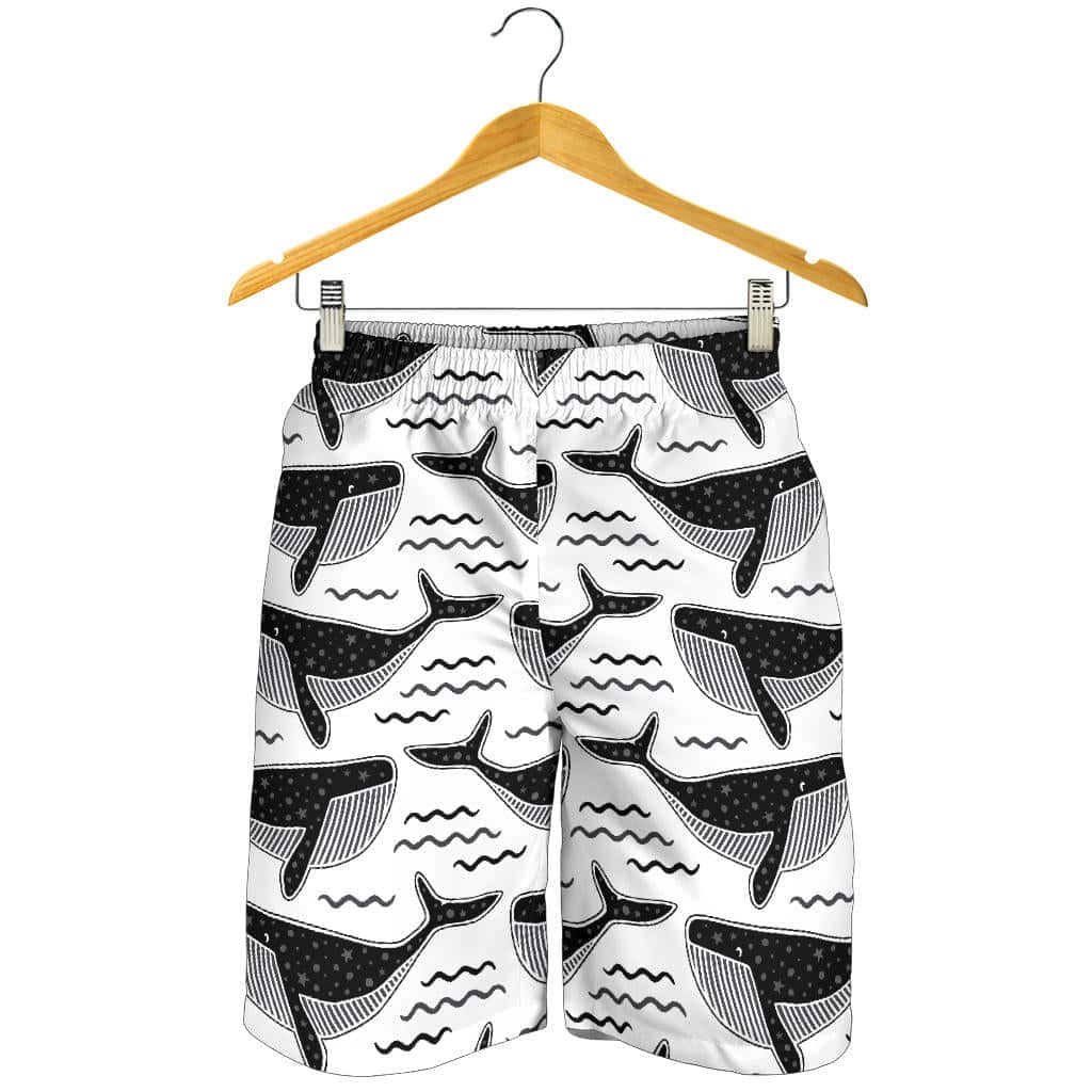 Mysterious Black Whale Shorts Perfect for Sea Adventures