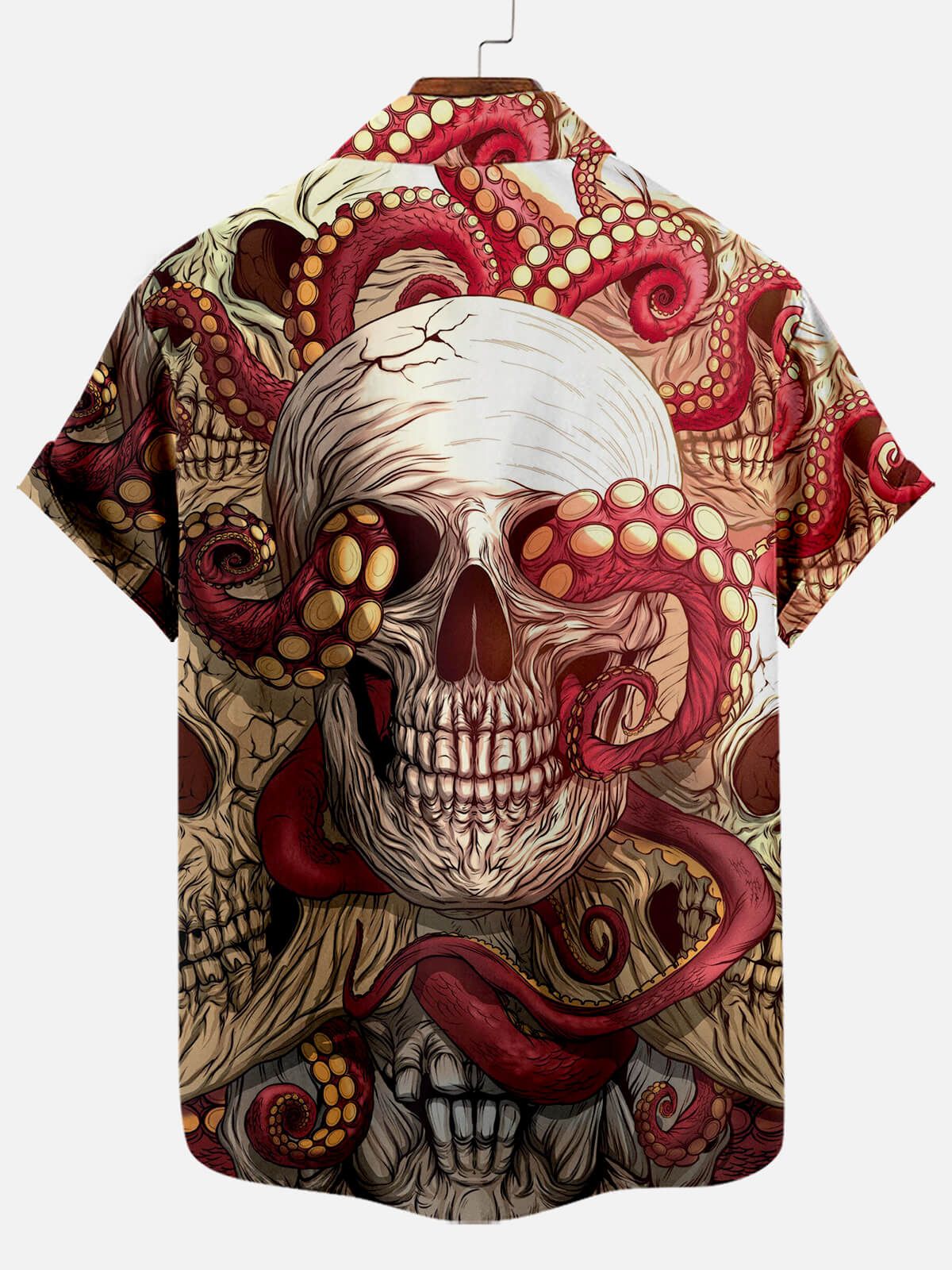 Mystic Menace: Cthulhu Octopus Skull Hawaiian Shirt