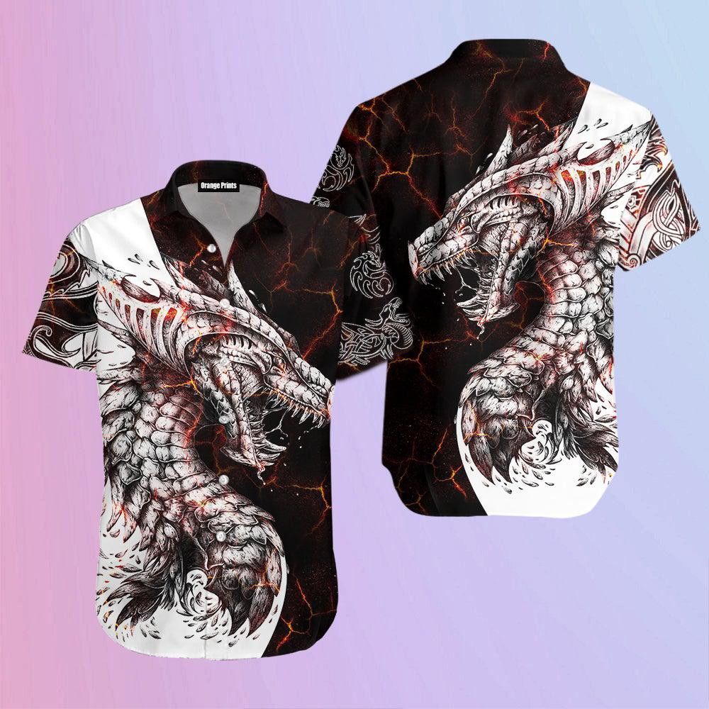 Mystical Dragon Artwork on Hawaiian Tropical Attire