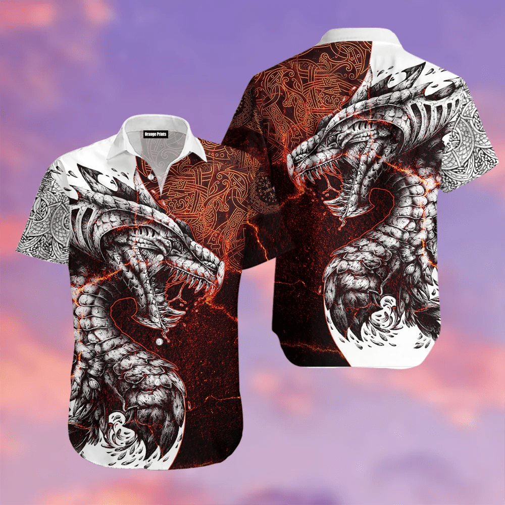 Mythical Dragon Tattoo Art Featured Hawaiian Shirt